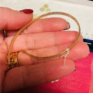 18K Gold Omega / Braided Bracelet 16cm /6.5 inches
Real Gold not plated